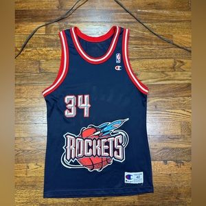 Hakeem Olajuwon Houston Rockets Champion Jersey